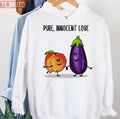 Pure Innocent Love Eggplant And Peach Unisex Hoodie