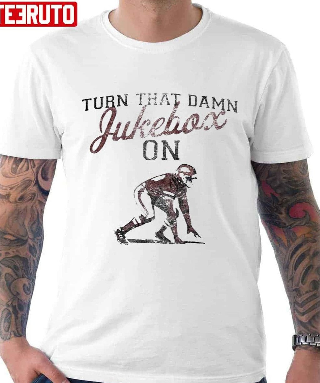 Arkansas Razorbacks Turn That Damn Jukebox On Football Unisex T-Shirt