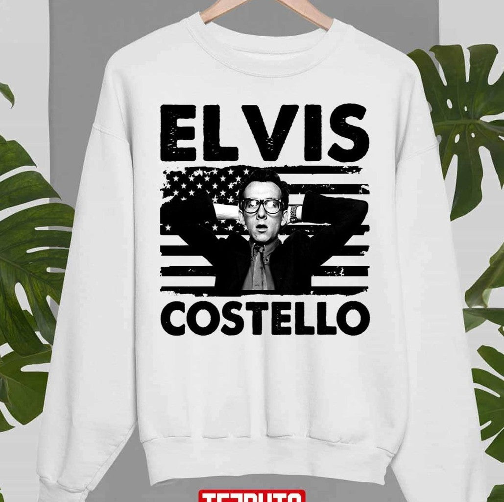 Proud Hits Elvis Costello Detour Live 2024 Us Flag Unisex T-shirt