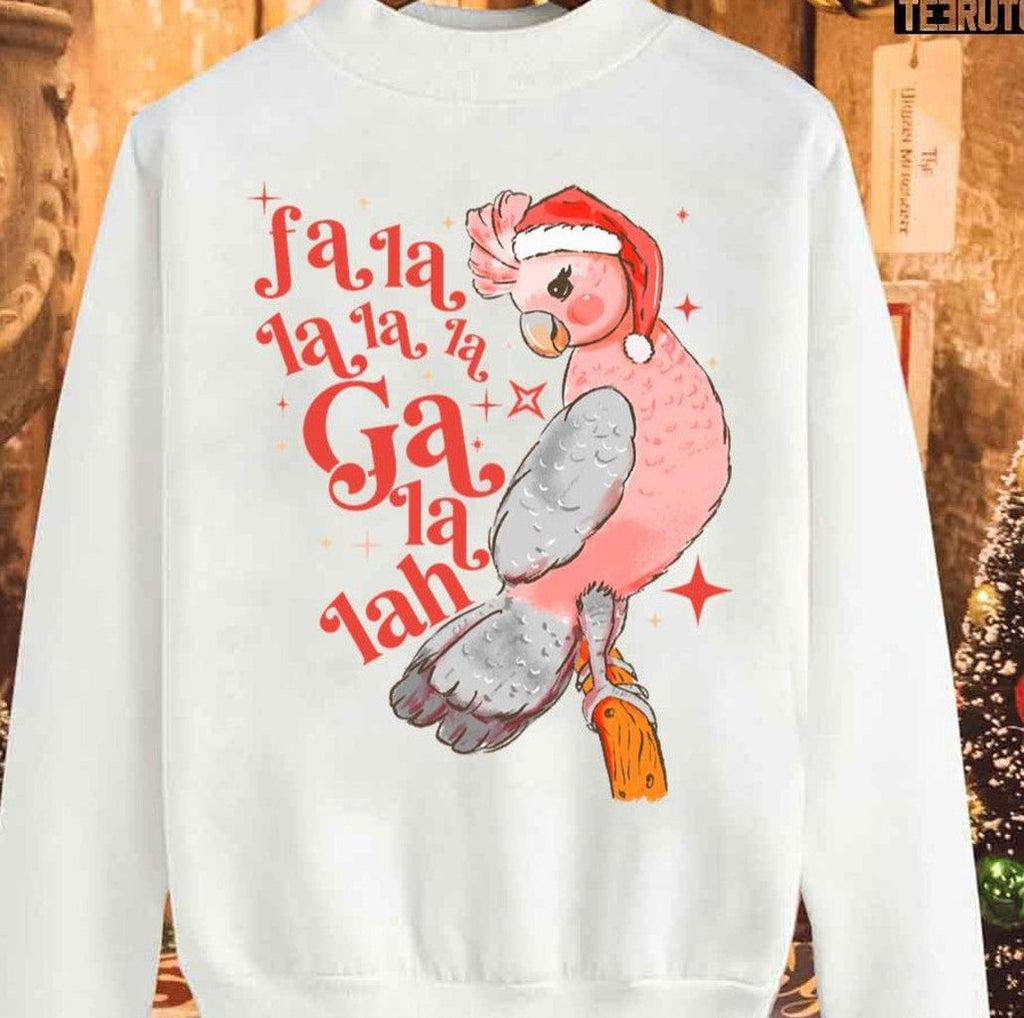 Australian Funny Christmas Holidays Cute Galah Bird Falala Sweatshirt