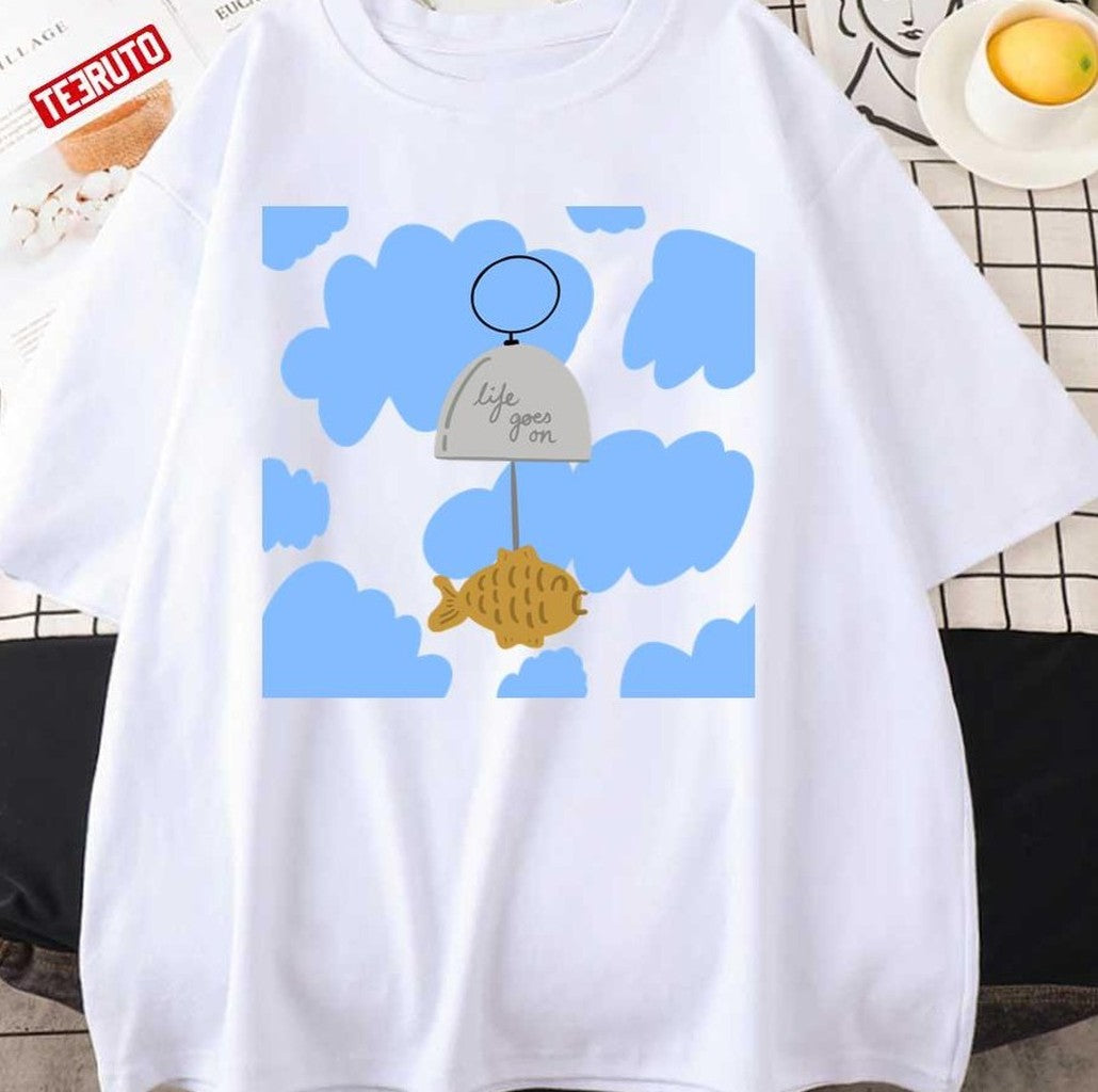 Artist Merch BTS RM Life Goes On Fish Chimes Unisex Hoodie
