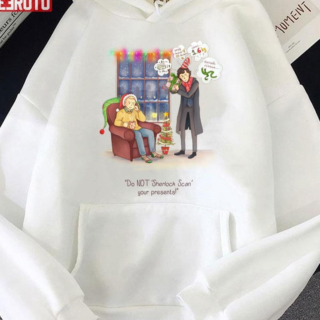 Sherlock's Santa Scan Funny Fanart Sherlock Holmes Christmas Unisex Sweatshirt