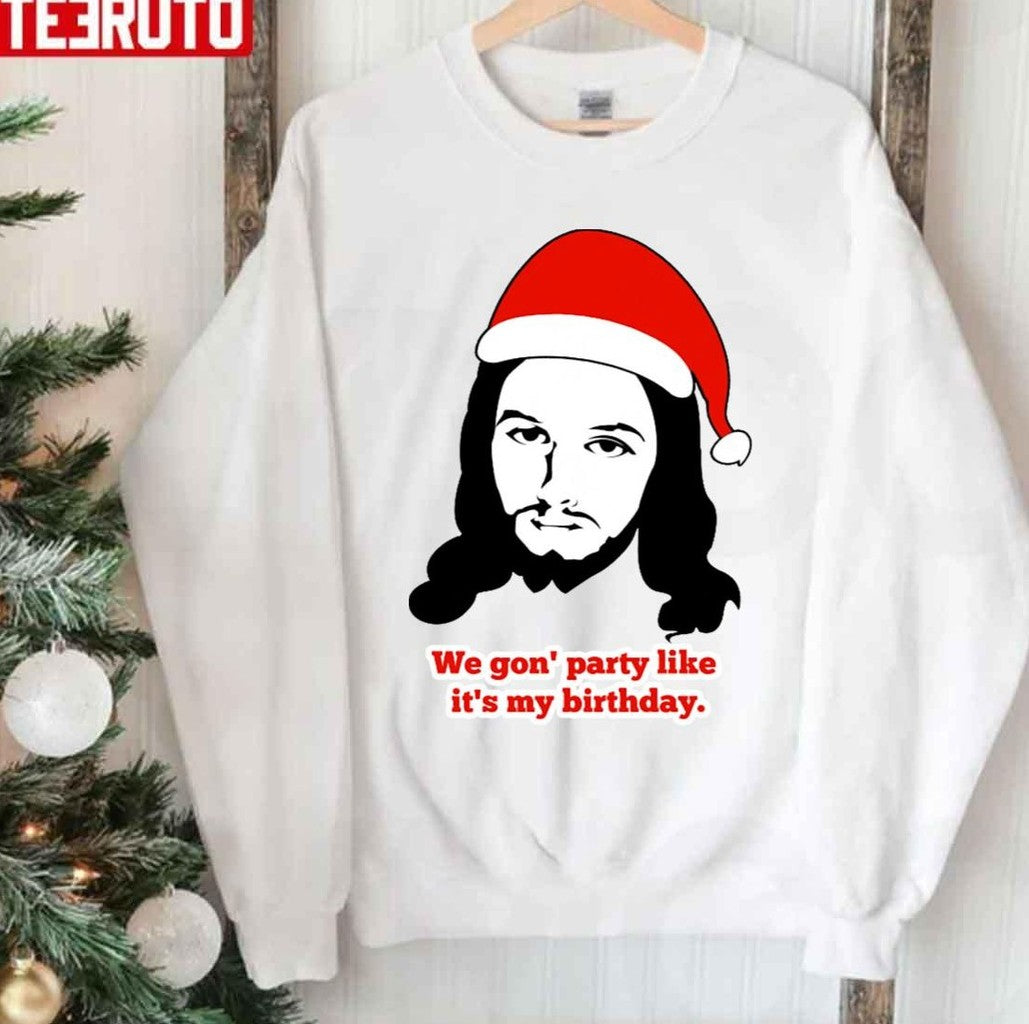 Birthday Jesus Rapper Meme Christmas Unisex Sweatshirt