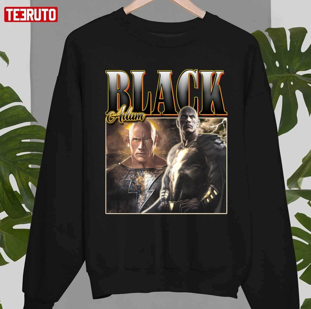 Black Adam Dwayne Johnson Portrait Retro Homepage 90s Unisex T-Shirt