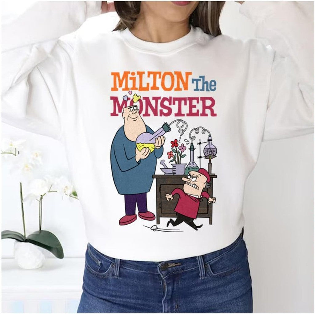 60s Milton The Monster Show Cartoon Characters And Logotype Unisex Sweatshirt