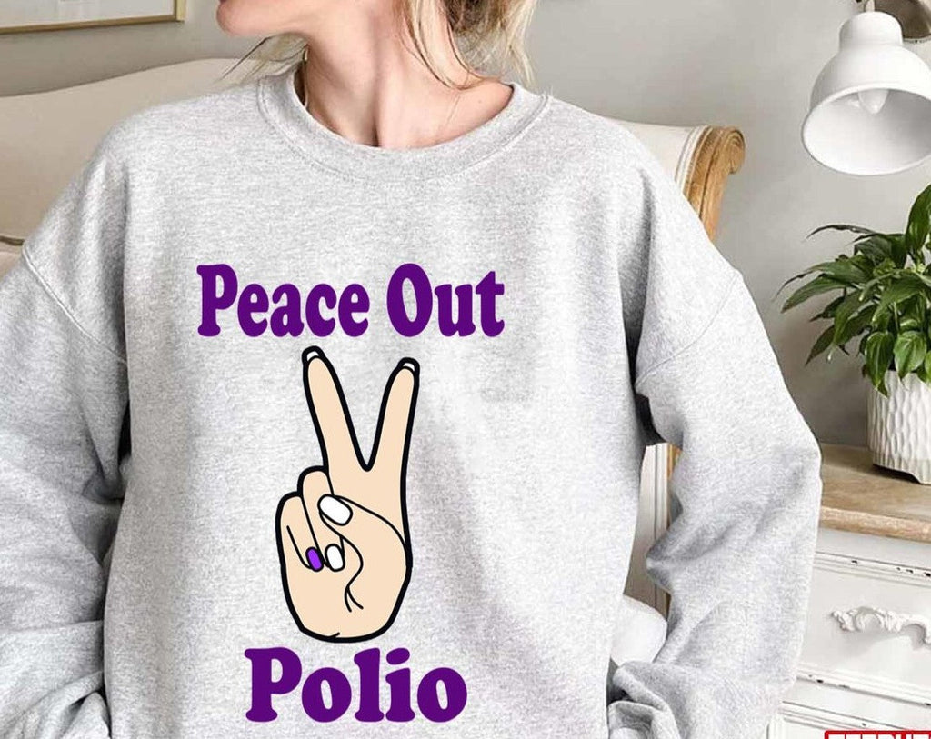 Peace Out Polio Unisex Sweatshirt