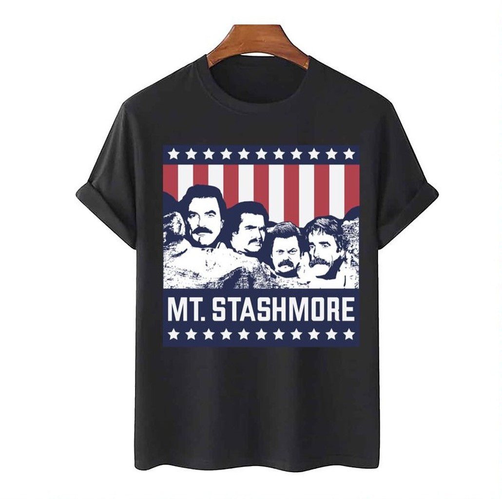 Mount Stashmore Celebrity Mustaches Unisex T-Shirt