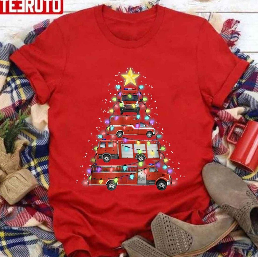 Beautiful Firefighter Christmas Tree Unisex Sweatshirt
