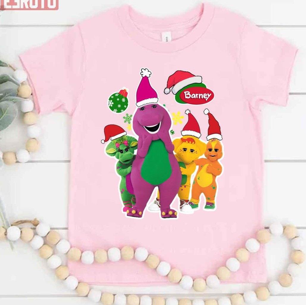 Barney The Dinosaur And Friends Christmas Unisex T-Shirt