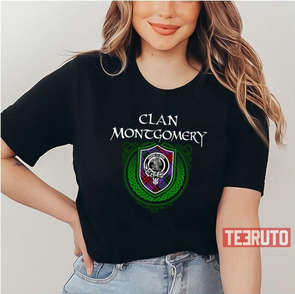 Montgomery Surname Scottish Clan Tartan Crest Unisex T-Shirt