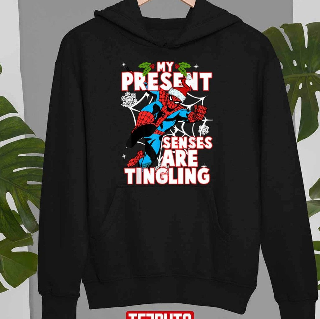 Spider Present Senses Tingling Christmas Unisex T-Shirt