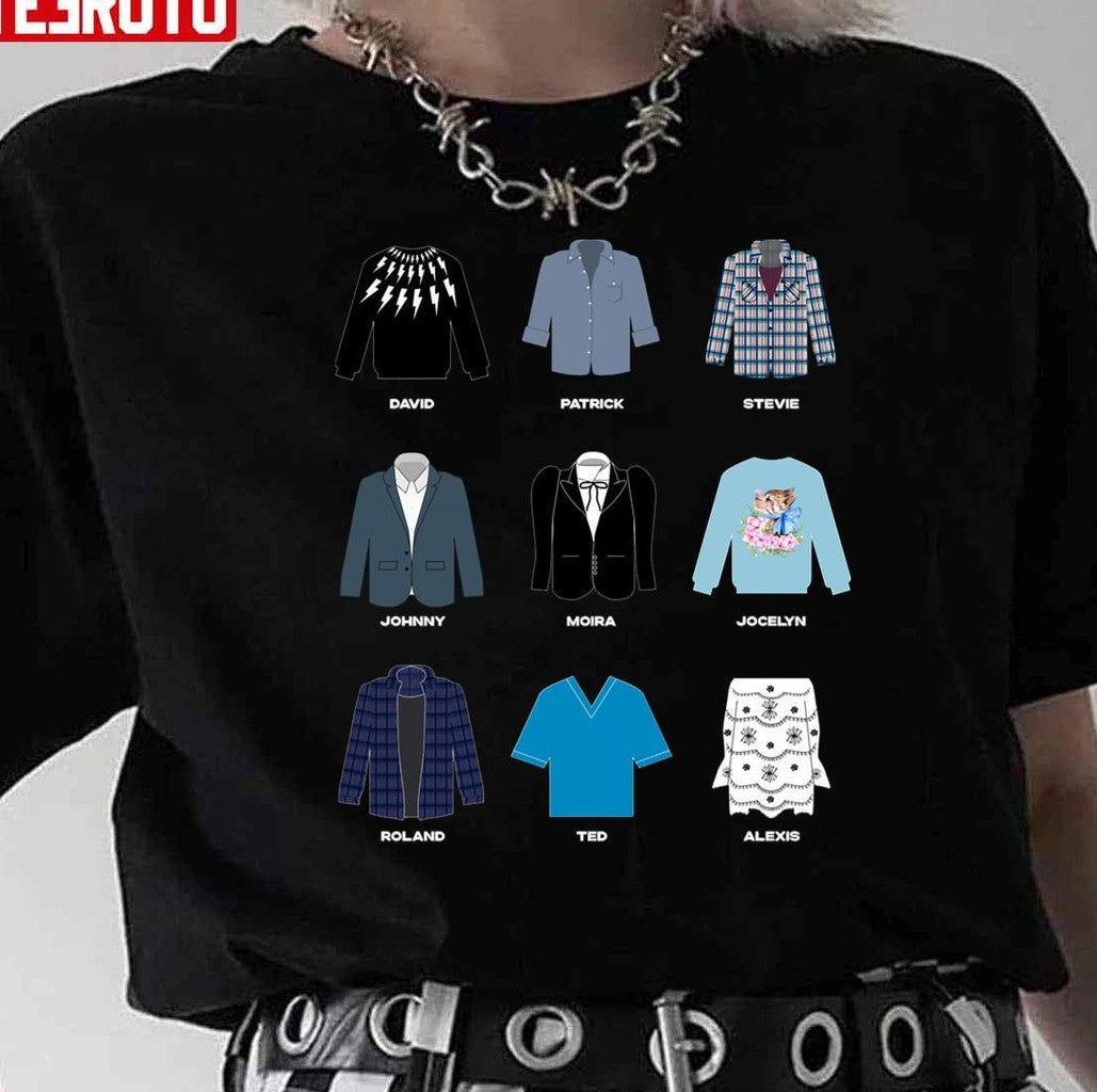 Schitt's Creek Iconic Costumes David Rose Patrick Brewer Stevie Budd Johnny Rose Moira Unisex Sweatshirt