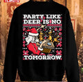 Santa Claus Deer Dj Dancing Reindeer Party Fun Christmas Pun Unisex Sweatshirt
