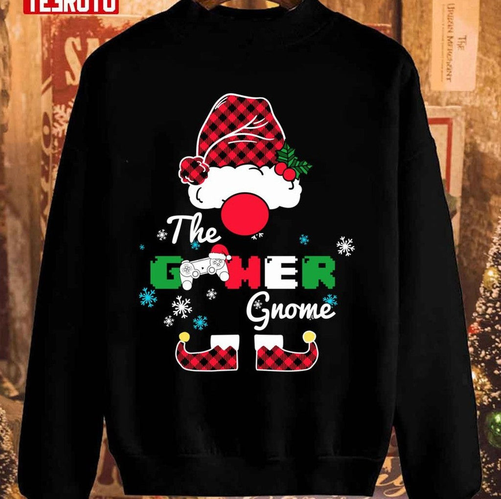The Gamer Gnome Family Matching Christmas Funny And Unique Gift Unisex Sweatshirt
