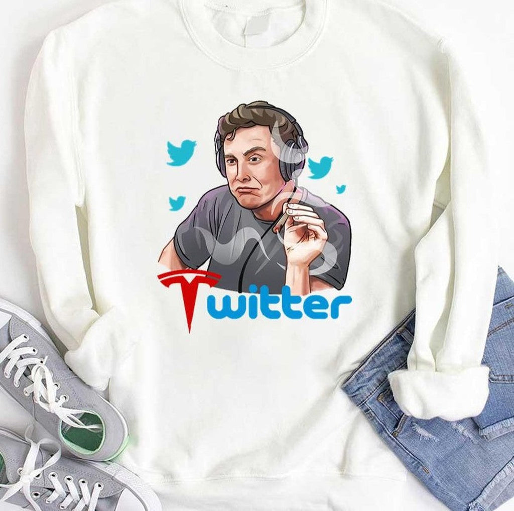 Smoking Elon Musk Twitter Unisex T-Shirt