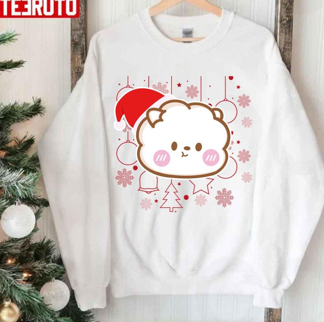 Santa Rj Jin Lovers Bt21 Bts Merry Christmas Unisex Sweatshirt