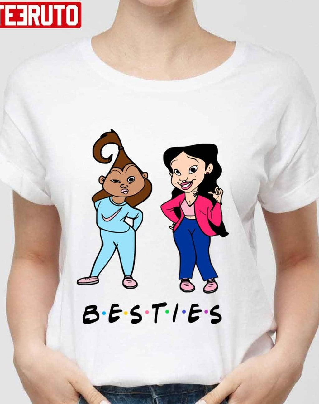 Besties Proud Family Friends Font Art Unisex Hoodie