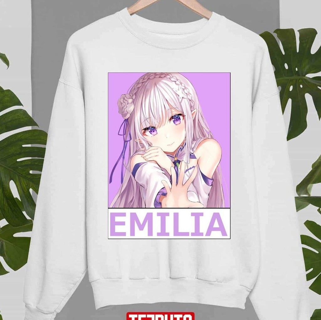Poster Style Rezero Emilia Unisex Sweatshirt