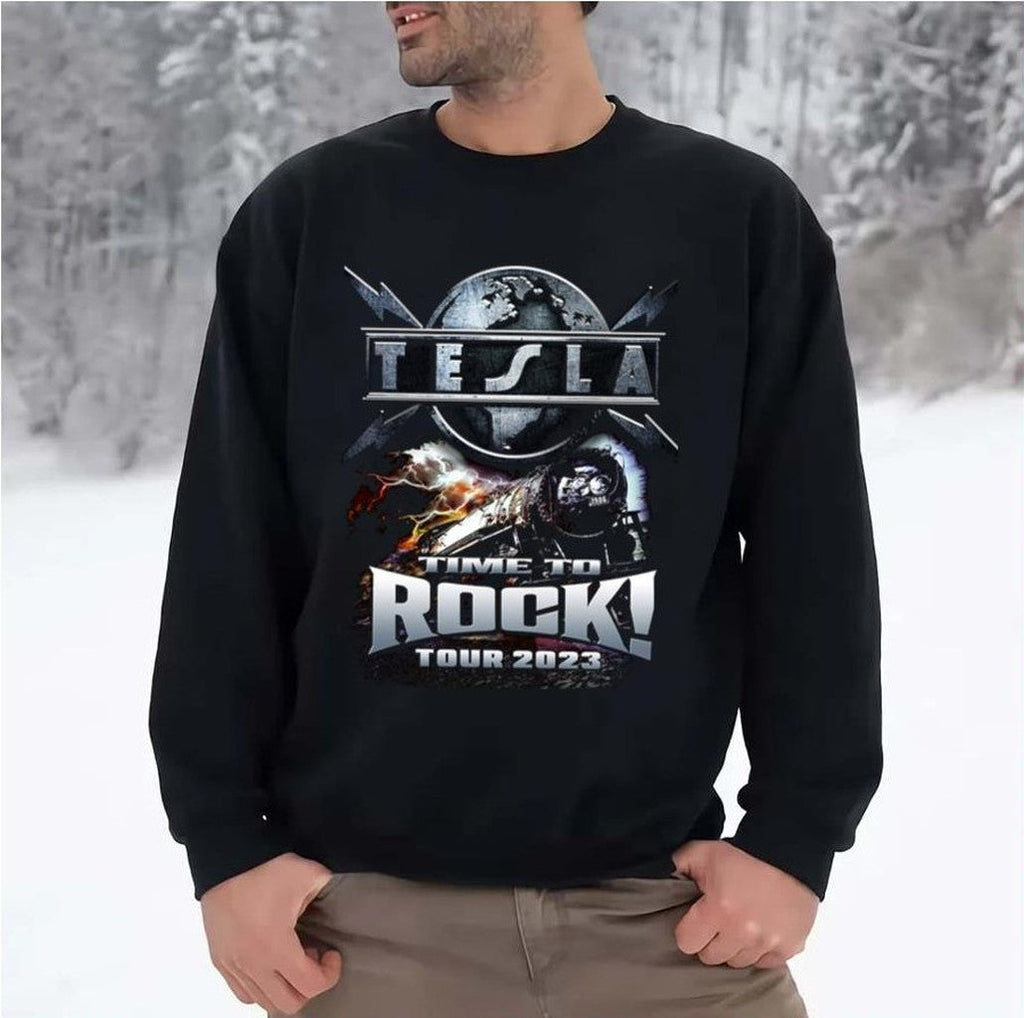Tesla Time To Rock Brian1 2023 New Tour Unisex Sweatshirt