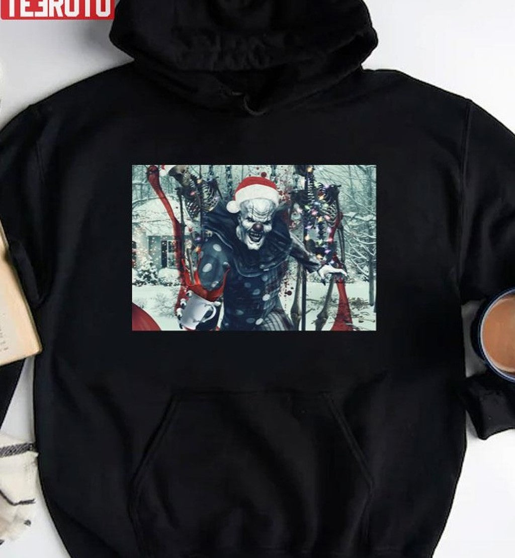 Scary Clown Video Game Christmas Unisex Sweatshirt