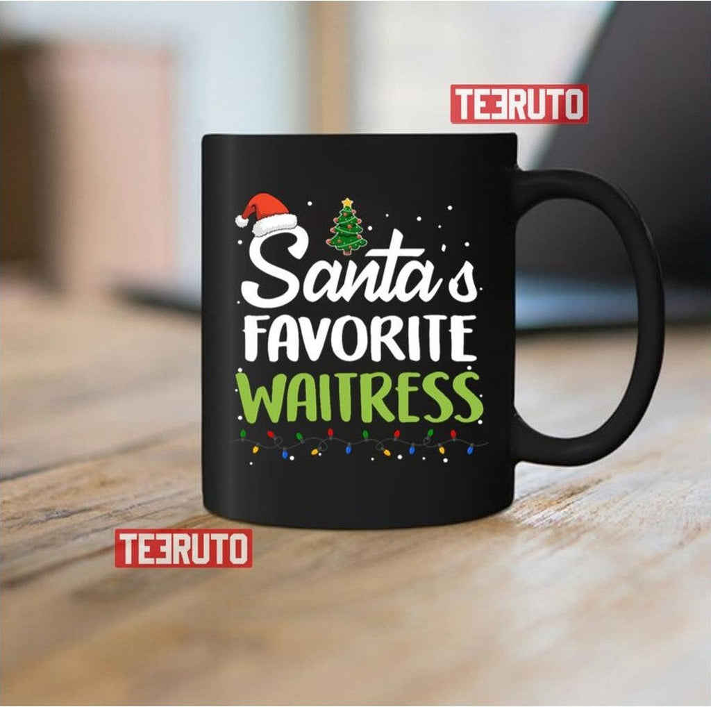 Santas Favorite Waitress Vintage Sweatshirt