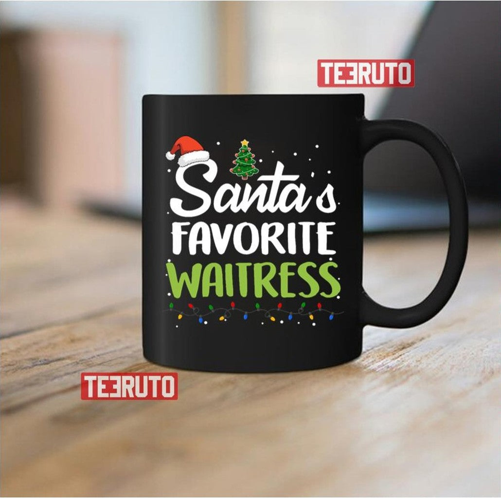 Santas Favorite Waitress Vintage Sweatshirt