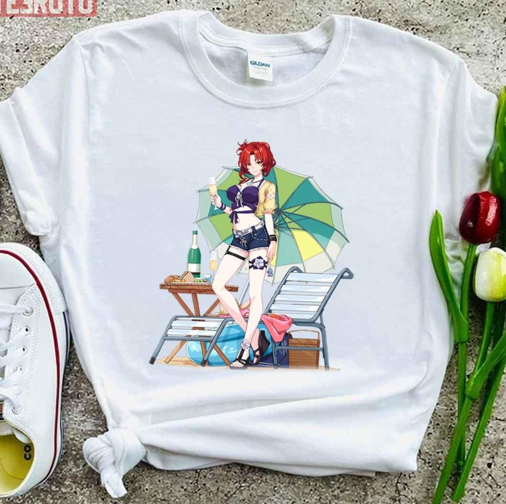 Anime Art Sandy Beach Honkai Impact 3rd Unisex T-Shirt