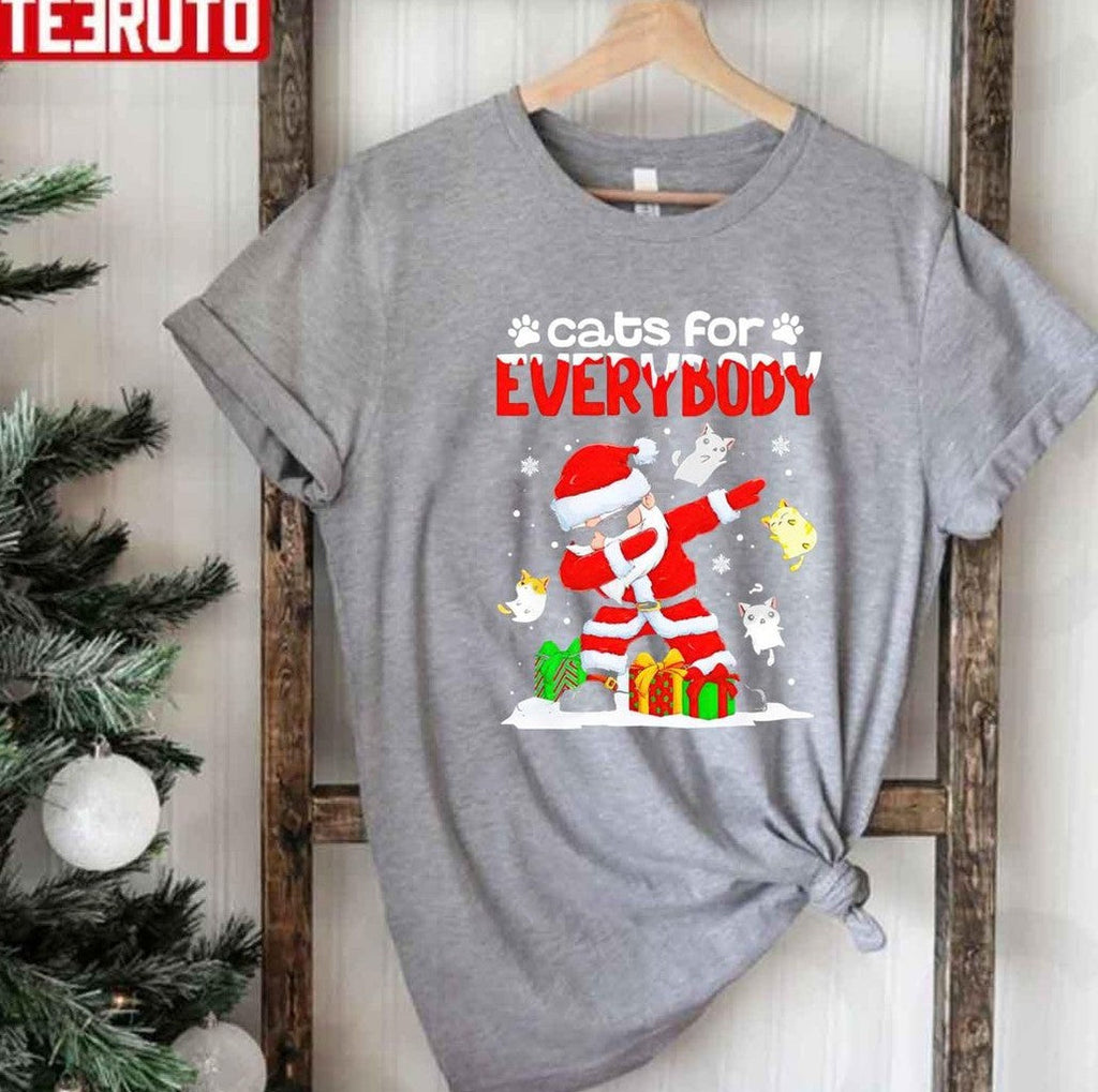 Santa Dabbing Cats For Everybody Funny Christmas Unisex T-Shirt
