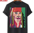 Art Face Desigual Jonny Depp Fitted Scoop Unisex T-Shirt