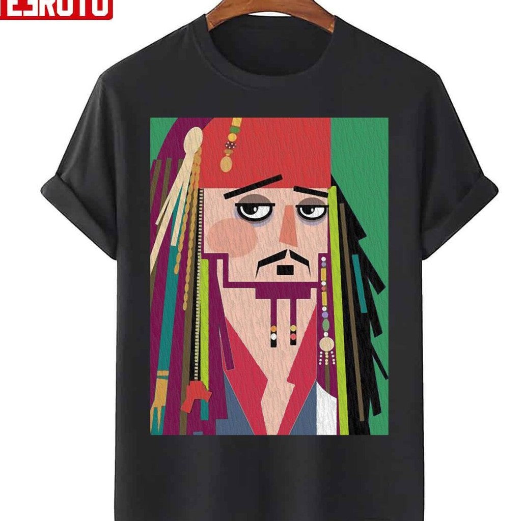 Art Face Desigual Jonny Depp Fitted Scoop Unisex T-Shirt
