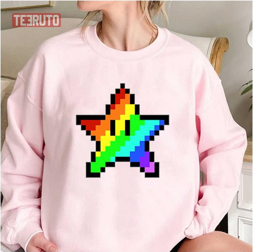 Pixelated Pride Star Lgbtq Pride Month Unisex Sweatshirt