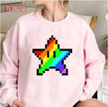 Pixelated Pride Star Lgbtq Pride Month Unisex Sweatshirt