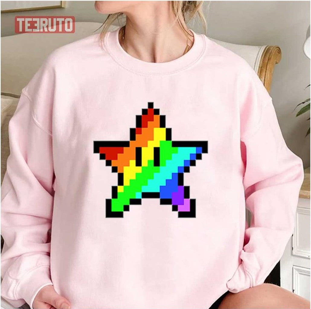 Pixelated Pride Star Lgbtq Pride Month Unisex Sweatshirt