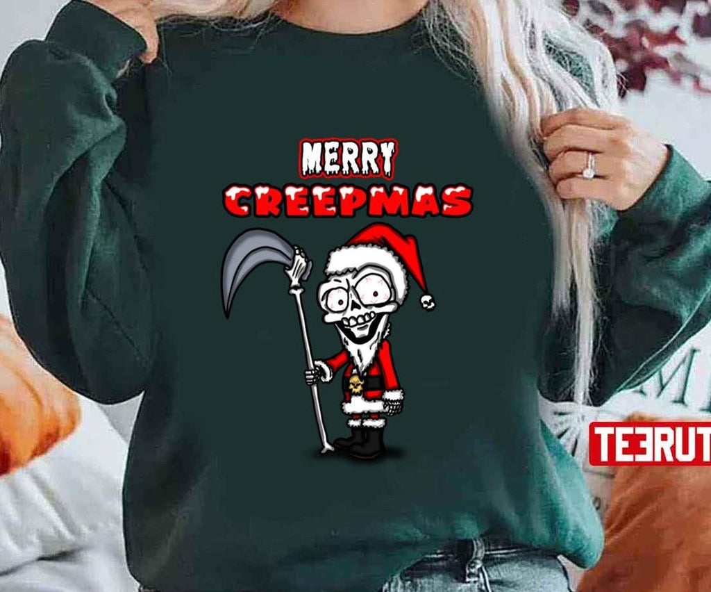 Santa Grim Reaper Merry Creepmas Unisex Sweatshirt