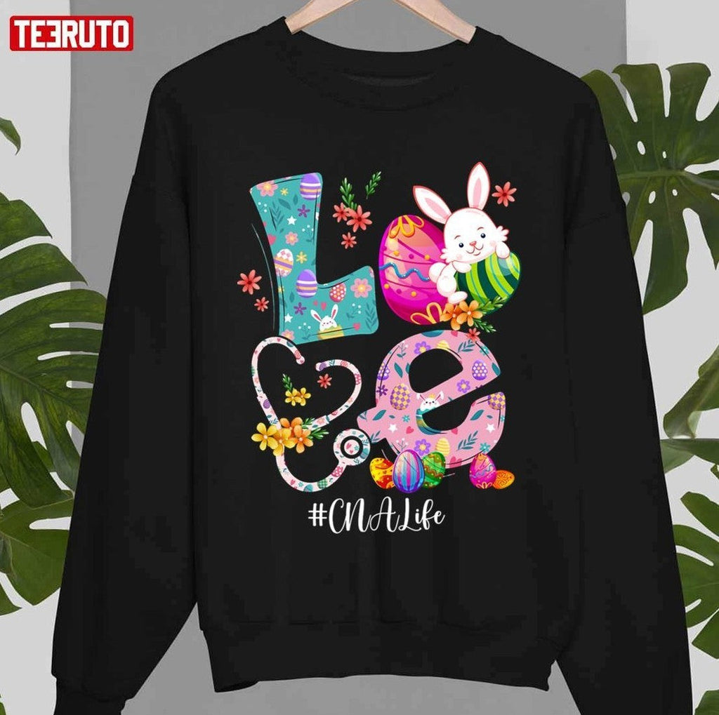 Stethoscope Scrub Cna Nurse Life Bunny Easter Day Unisex T-shirt