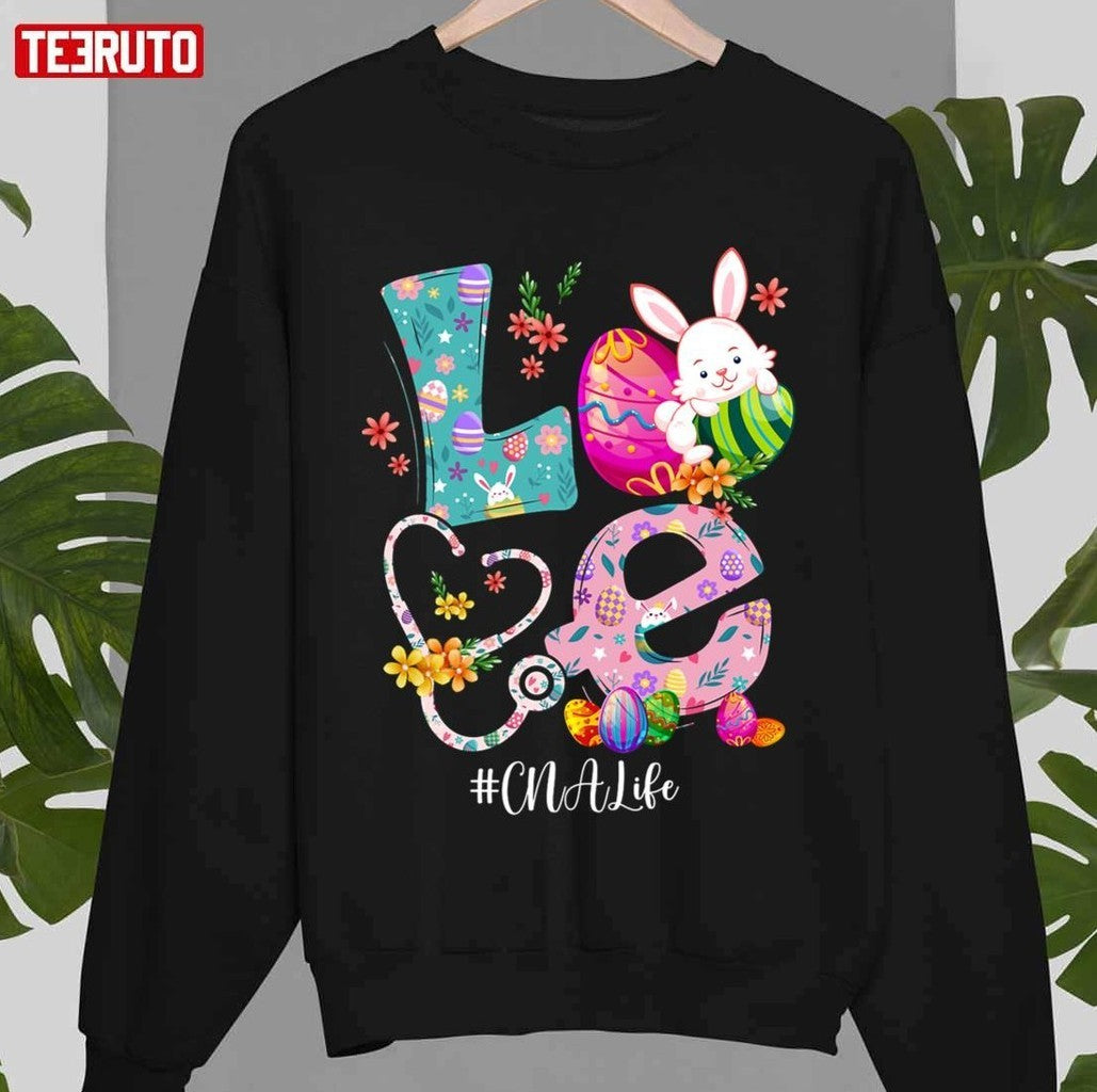Stethoscope Scrub Cna Nurse Life Bunny Easter Day Unisex T-shirt