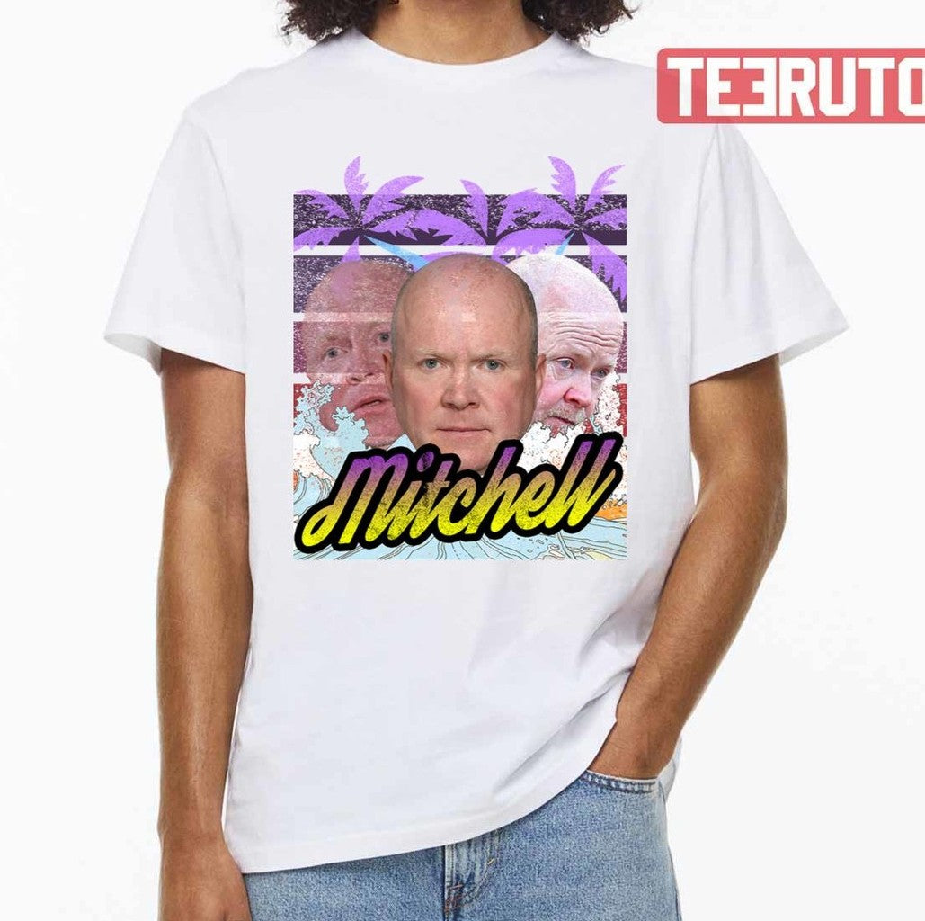 Phil Mitchell Eastenders Cold War Steve Mcfadden Vintage Sun Drenched Style Surf Palm Tree Unisex T-shirt
