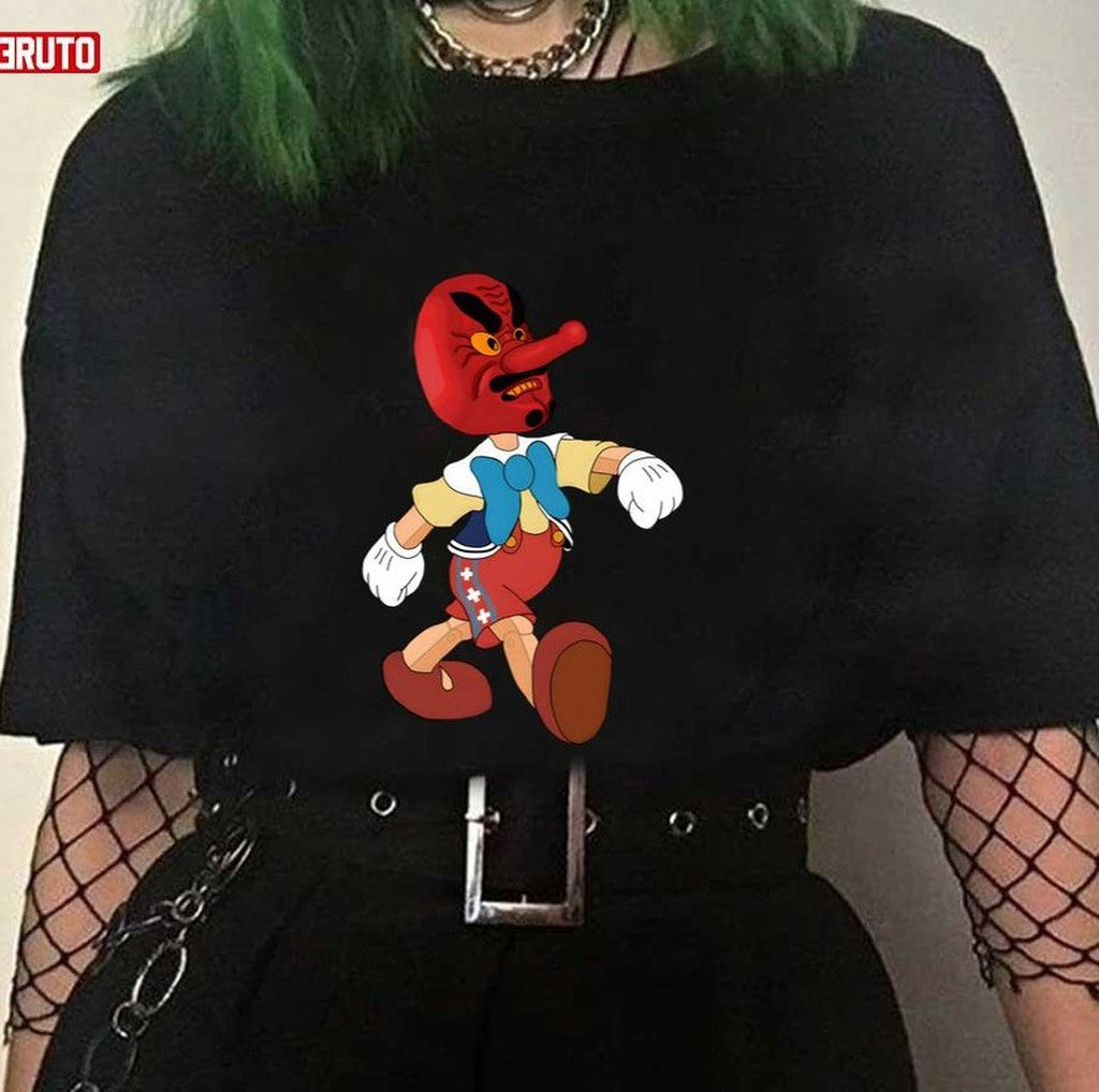 Pinocchio Wearing Mask Unisex T-shirt