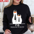Penguins In Black Funny Design Men In Black Unisex Sweatshirt