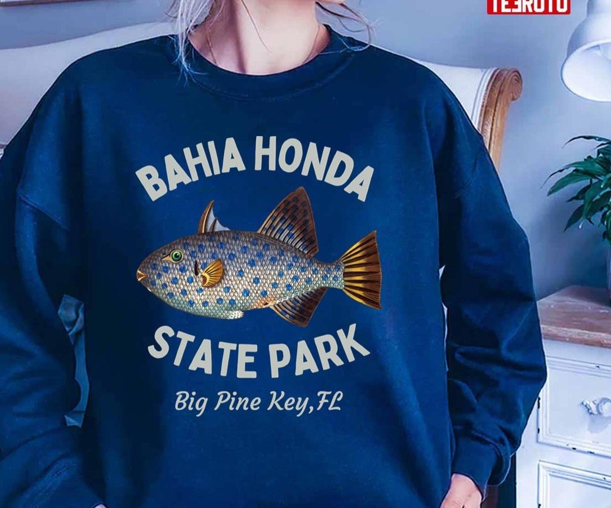 Bahia Honda State Park Big Pine Key Florida Gray Text Vacation Beach Unisex T-Shirt