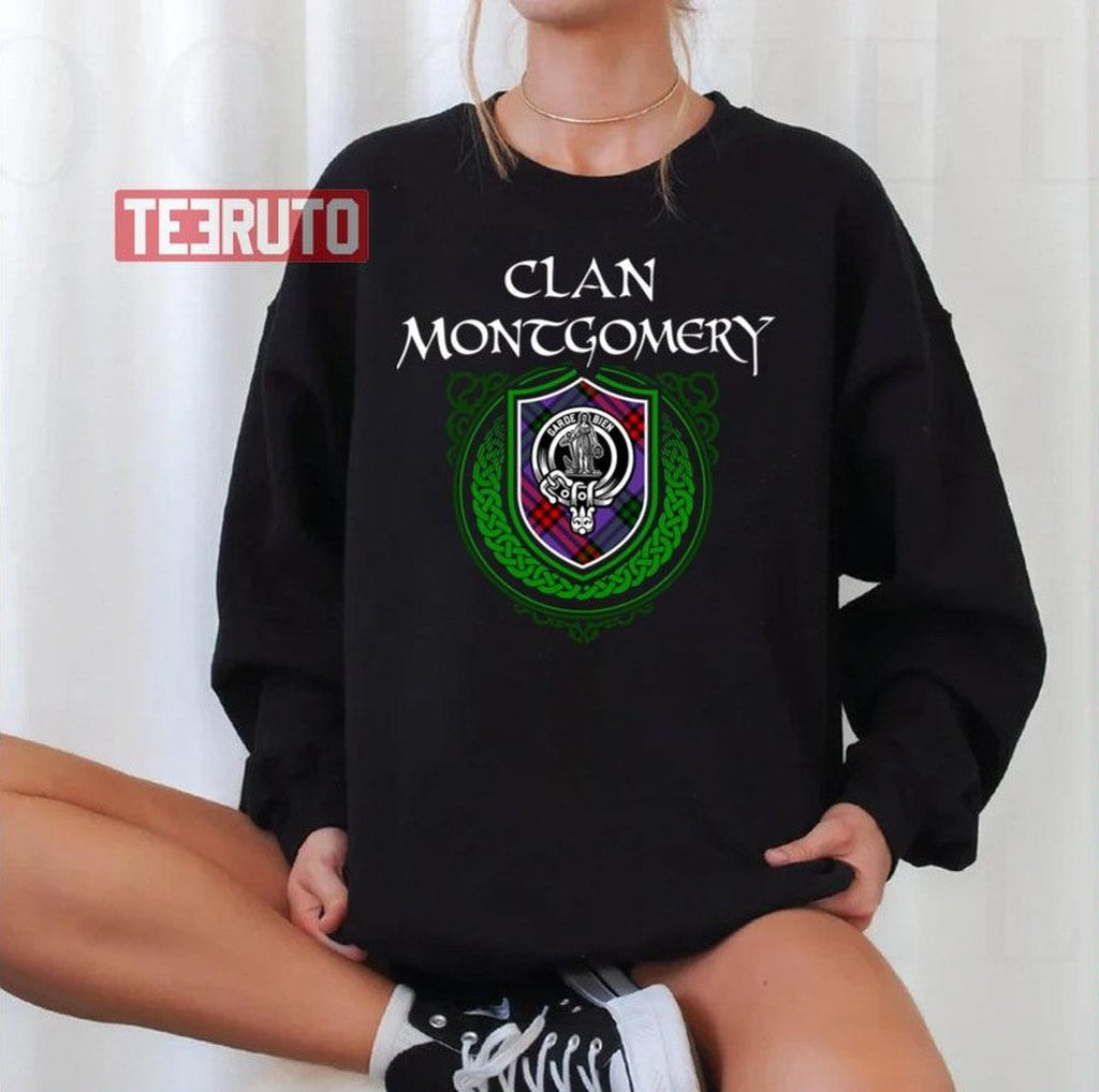 Montgomery Surname Scottish Clan Tartan Crest Unisex T-Shirt