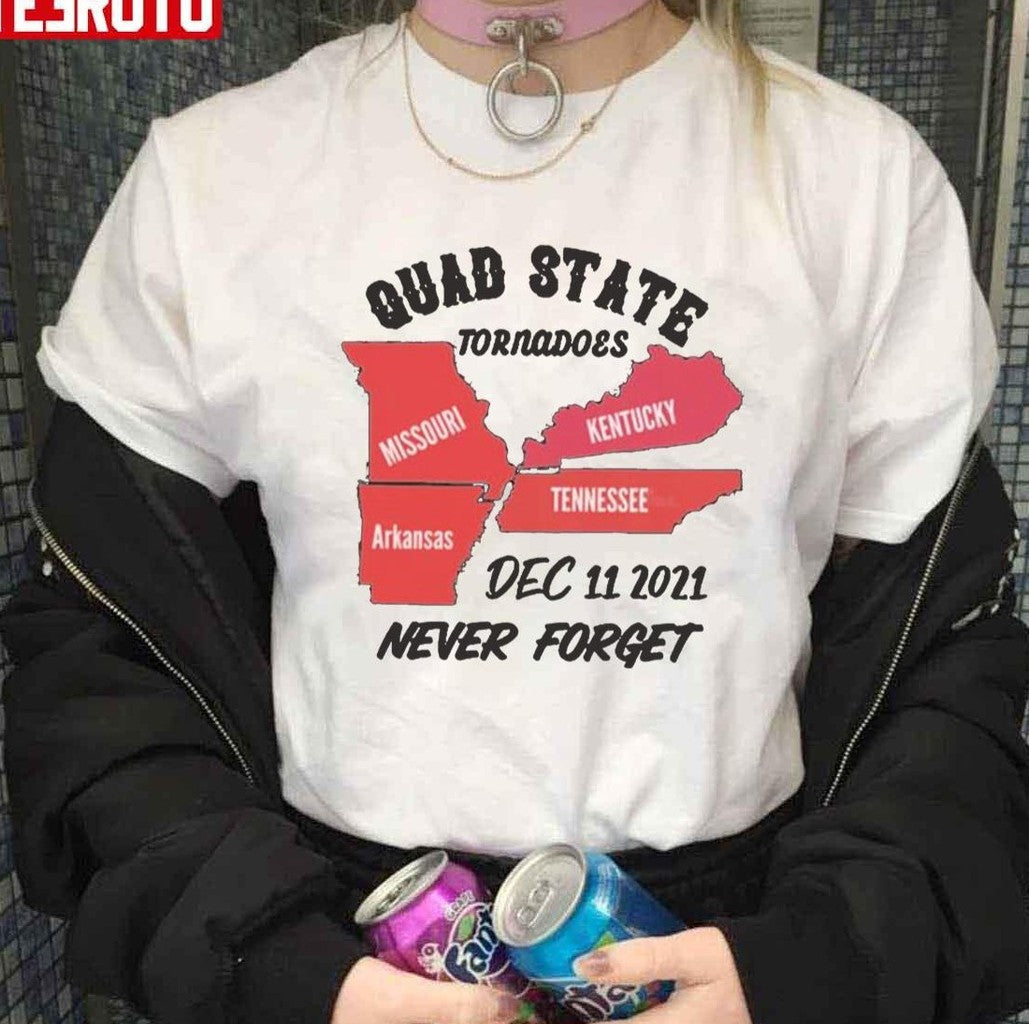 Quad State Tornado Kentucky Arkansas Missouri Tennessee Unisex Sweatshirt