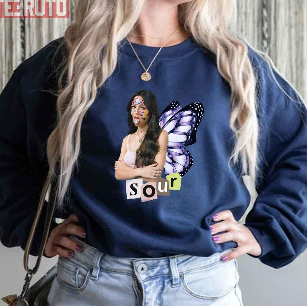SOUR Olivia Rodrigo Wings Fan Merch Unisex Sweatshirt