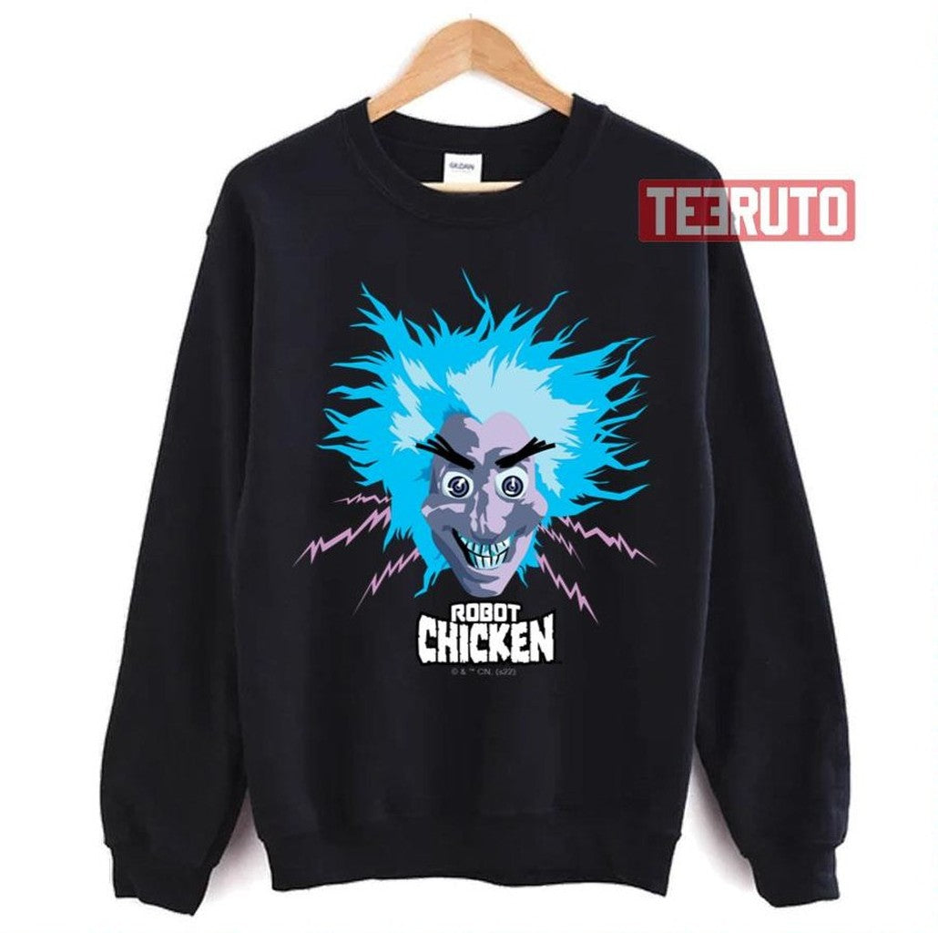 Scientist Head Graphic Robot Chicken Unisex T-Shirt