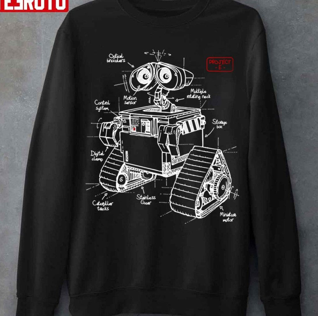 Project E 2 0 Wall-E The Cute Robot Unisex Hoodie