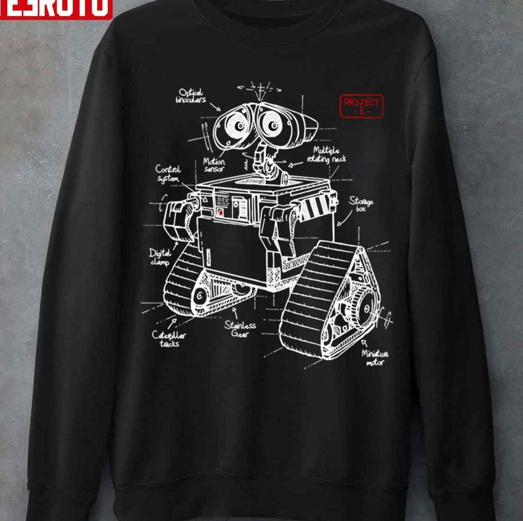 Project E 2 0 Wall-E The Cute Robot Unisex Hoodie
