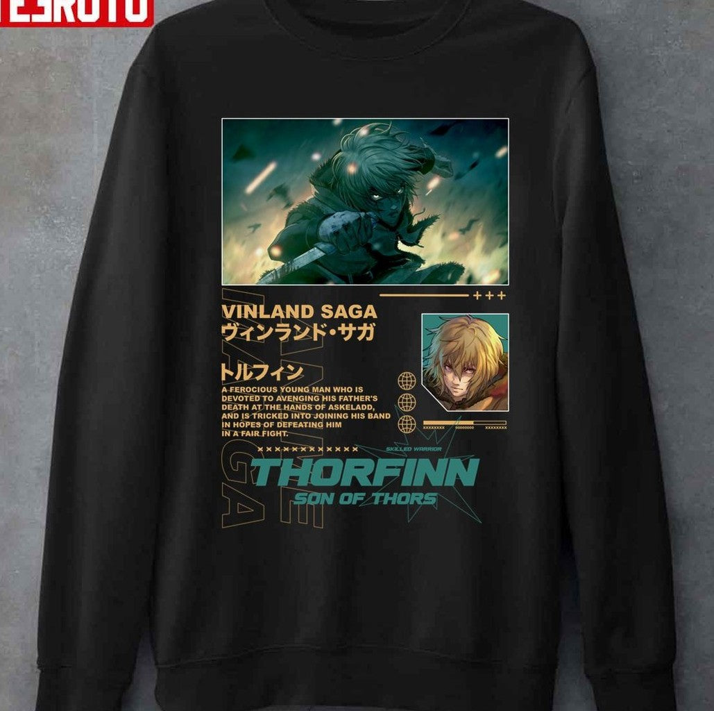 Skillerd Warrior Thorfinn Son Of Thors Vinland Saga Thorfinn Anime Unisex Sweatshirt