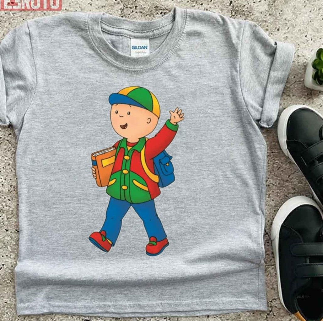 On His Way To School Caillou Unisex T-Shirt