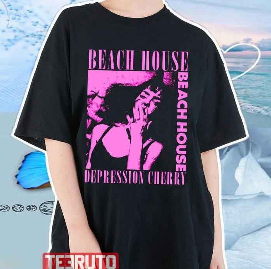 Beach House Depression Cherry Album Music Vintage Unisex T-Shirt