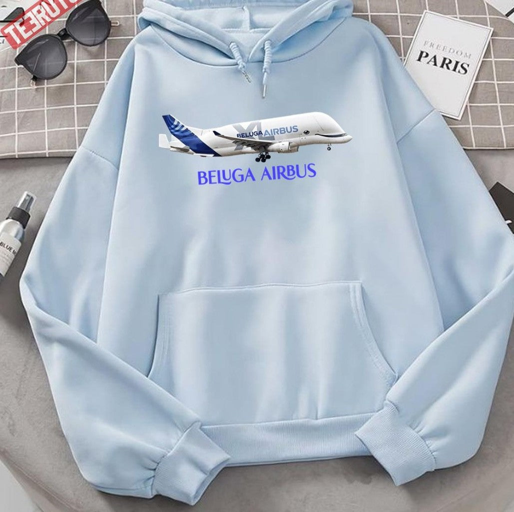 Beluga Airbus Airplane Unisex Hoodie